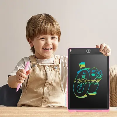 8.5 Inch LCD Writing Tablet for Kids | Multicolor Writing Screen | Reusable Drawing & Doodle Board | Educational Learning Tablet | Random Color