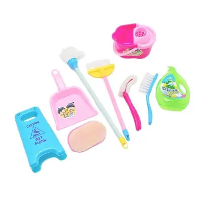 Kids Cleaning Trolley Play Set | Pretend Play Housekeeping Cart with Cleaning Accessories | Role Play Educational Cleaning Toy for Boys & Girls thumbnail 3