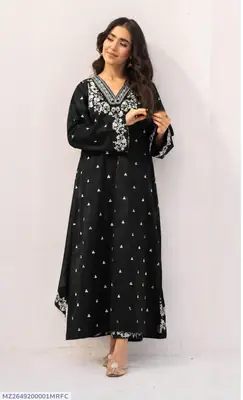 2 Pcs Women's Unstitched Embroidered Suit