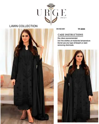 3 Pcs Women's Unstitched Embroidered Suit