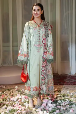 3 Pcs Women's Unstitched Embroidered Suit