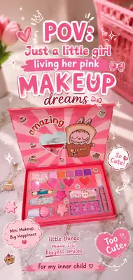 Makeup Kit For Girls- Makeup Set & Safety Cosmetics Kit Toy For Girls- Cosmetic Beauty Set For Girls- imported Beauty Makeup Kit Bag Toy for Kids- Make up Set Safety Cosmetic Kit Toy For Girls-