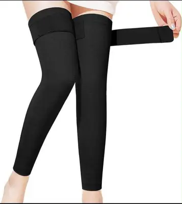 1 Pair Woolen velvet Thermal Knee Warmers ( Black )
