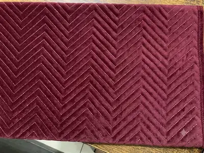 1 Pc Cotton Embroidered Fridge Liner Mat ( Maroon ) thumbnail 2