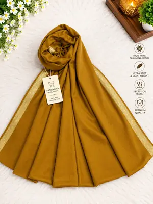 Women's Pashmina Wool Zari Tilla Shawl