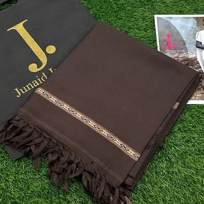 1 Pc Men's Wool Plain Shawl thumbnail 2