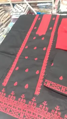 3 Pcs Women's Unstitched Embroidered Suit thumbnail 3