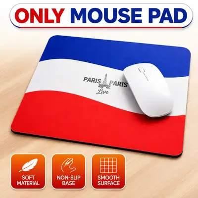 Gaming Mouse Pad Premium 8" x 6.5 Thick Non-Slip Rubber Base, Smooth Cloth Surface for Precision Control 