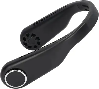 U-Shaped Neck Fan Black ABS Lightweight Portable thumbnail 4