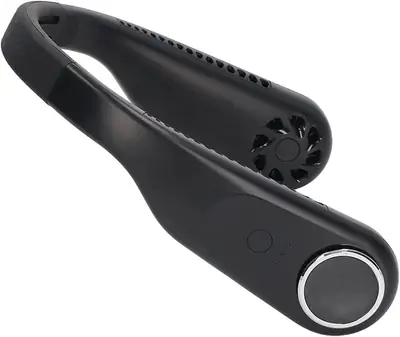 U-Shaped Neck Fan Black ABS Lightweight Portable thumbnail 6