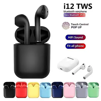 i12 TWS Wireless Earbuds | Bluetooth Earphones with Charging Case | Touch Control | HD Stereo Sound thumbnail 2