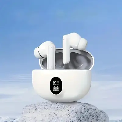 New Wireless Earbuds with Charging Case Black Bluetooth 5.3 thumbnail 4