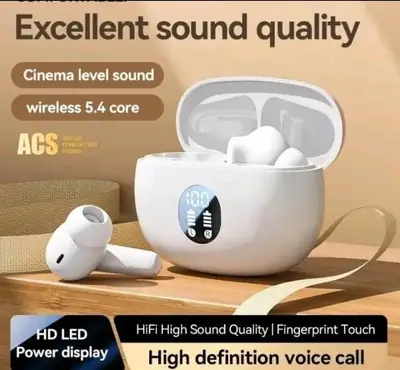 New one Premium Wireless Earbuds Black Yellow Bluetooth 5.3 thumbnail 6