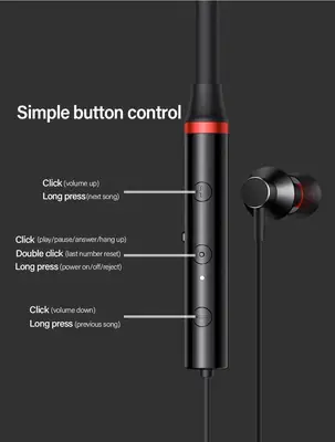 Black Wireless Neckband thumbnail 2