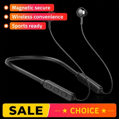 Wireless Neckband Sports Earphones | Bluetooth 5.0 | Magnetic Earbuds | Clear Sound | In-Line Controls | Long Battery Life