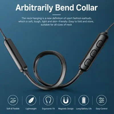 Wireless 9D Bluetooth Headset NeckHanging Stereo Noise Reduction Universal 5.0 Sports Headset Microphone thumbnail 2