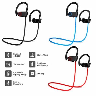 Wireless Bluetooth Headphones With | Mic Noise Cancelling Headsets Stereo Sound Earphones | Sports Gaming Headphones Supports thumbnail 3