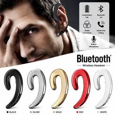 Bluetooth Earpiece Universal Bone Conduction Headset Wireless Bluetooth 4.2 Sports Stereo Headset For Laptops For Smartphones thumbnail 3