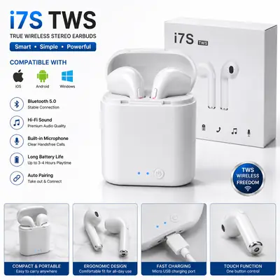  i7 mini TWS Airpods True Wireless  Bluetooth Sports  Earphones In-Ear Music Hands-Free for Smartphones