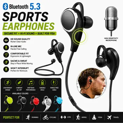 Orignal Wireless Headset Bluetooth Foldable On-Ear Headphone Wireless Earbuds Invisible Ultra Small Bluetooth Handfree for all cell phones thumbnail 3