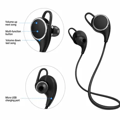 Orignal Wireless Headset Bluetooth Foldable On-Ear Headphone Wireless Earbuds Invisible Ultra Small Bluetooth Handfree for all cell phones thumbnail 4