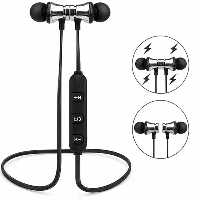 Walbest XT11 Wireless Headphones, Waterproof Sweatproof 2.5 Hours Playtime Bluetooth Headphones, with Magnetic Connection, Sports Earbuds for Running thumbnail 2