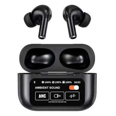 A9 pro  Black Wireless Earbuds and Smart Charging Case