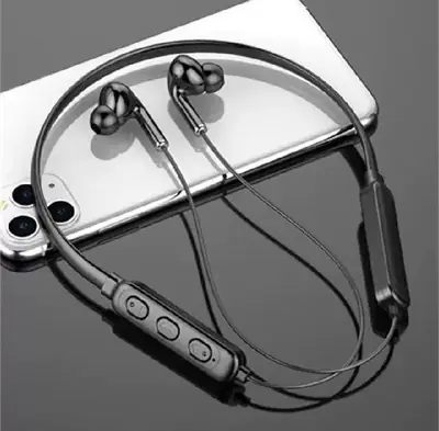 R64 Neckband TWS (True Wireless Stereo) Bluetooth Handsfree Earphones Headset (Connect With All Bluetooth Devices).