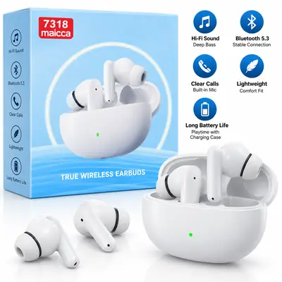 TWS Wireless Earbuds – Bluetooth 5.3, Hi-Fi Sound, Clear Calls & Type-C Charging thumbnail 2