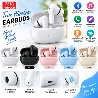 TWS Wireless Earbuds – Bluetooth 5.3, Hi-Fi Sound, Clear Calls & Type-C Charging thumbnail 3