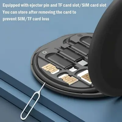 6-in-1 Wireless Charger & Card Holder Black thumbnail 3