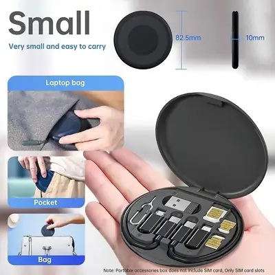 6-in-1 Wireless Charger & Card Holder Black thumbnail 4