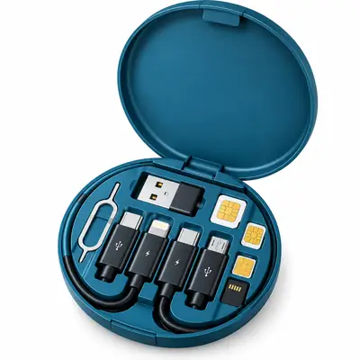 60W Multifunction Data Cable Set – Fast Charging Cable Kit with Storage Case