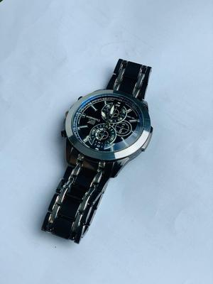 Men's Stainless Steel Watch Silver Gold Accents thumbnail 2
