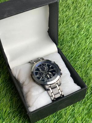 Men's Stainless Steel Watch Silver Gold Accents thumbnail 3