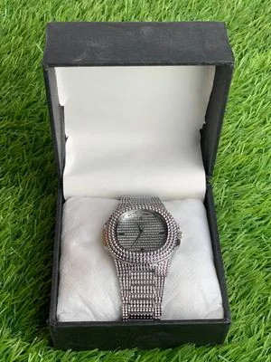 Gold Plated Crystal Watch for Men Wedding Formal Wear thumbnail 6