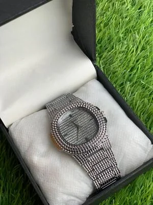 Gold Plated Crystal Watch for Men Wedding Formal Wear thumbnail 7