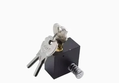 Stainless Steel Black Handle Key Lock with 3 Keys thumbnail 6