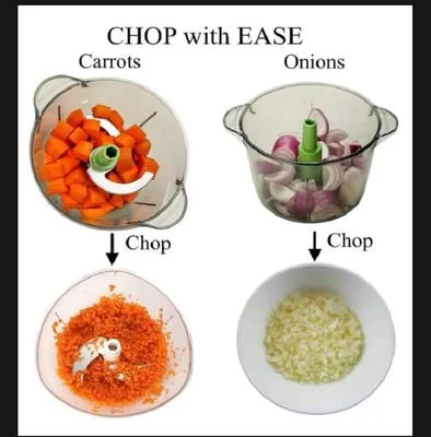 Manual Food Chopper Blue 50ml Stainless Steel Pakistan Kitchen thumbnail 3