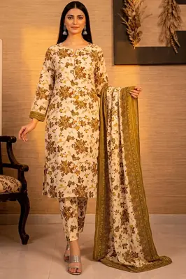 Polo Cotton 3 Pcs Women's Unstitched Printed Suit