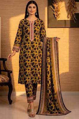 Polo Cotton 3 Pcs Women's Unstitched Printed Suit