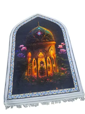 Velvet Printed Prayer Mat thumbnail 9