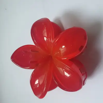 Flower Design Resin Plating Resin Hair Claw