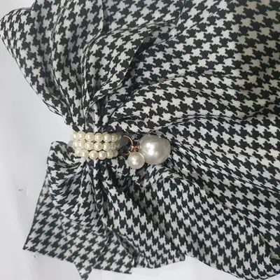 Butterfly Design Silver Plated Pearl Hair Catcher thumbnail 3