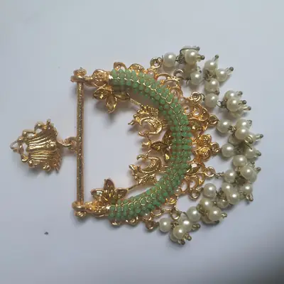 Rajasthani Design Gold Plated Gemstone Earrings