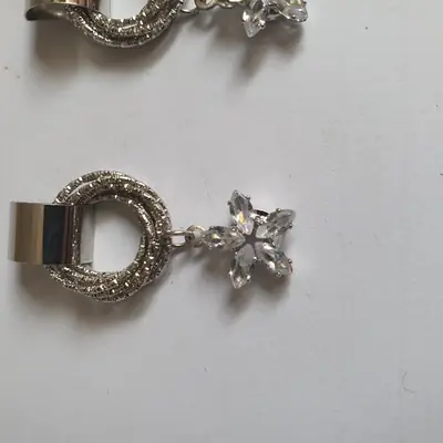 Funky Silver Plated Zircon Earrings thumbnail 2