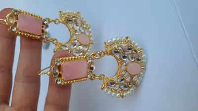 Retro Design Gold Plated Gemstone Earrings thumbnail 3