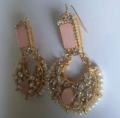 Retro Design Gold Plated Gemstone Earrings thumbnail 4