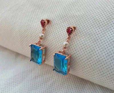 Retro Design Gold Plated Crystal Earrings