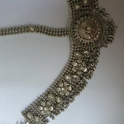 Antique Design Silver Plated Nagina Matha Patti